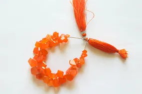Carnelian gemstone slice cut beads
