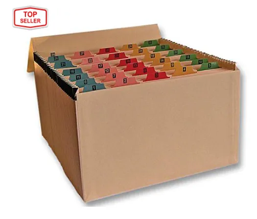 Cathedral Expanding File Manilla Mylar Reinforced 31 Pocket Labelled 1-31 Buff