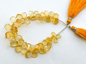 Citrine gemstone Slice cut beads