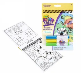 Color & Erase 16 Reusable Activity Pad With Markers Dinosaurs