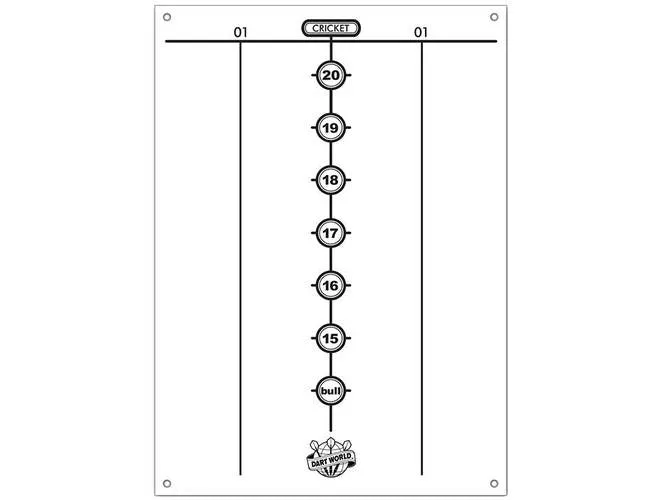 Dart World Dry Erase Scoreboard - Medium