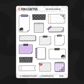 Emo Notes Sampler Sticker Sheet