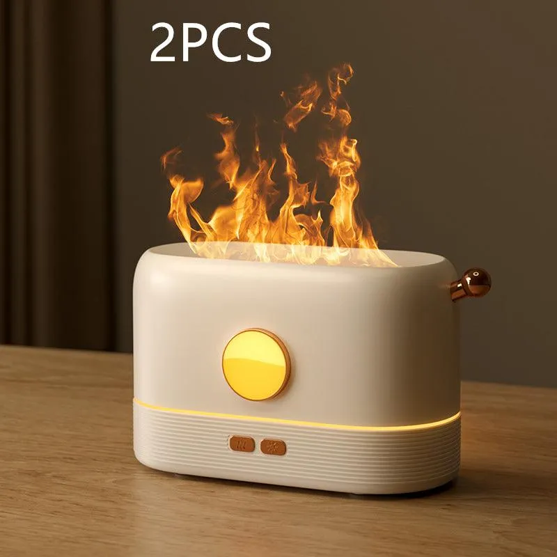 Flame Humidifier: 2-in-1 Fragrance Diffuser & Night Light