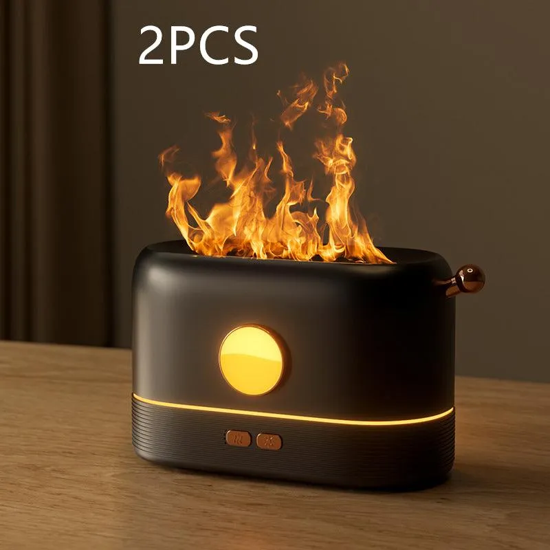 Flame Humidifier: 2-in-1 Fragrance Diffuser & Night Light