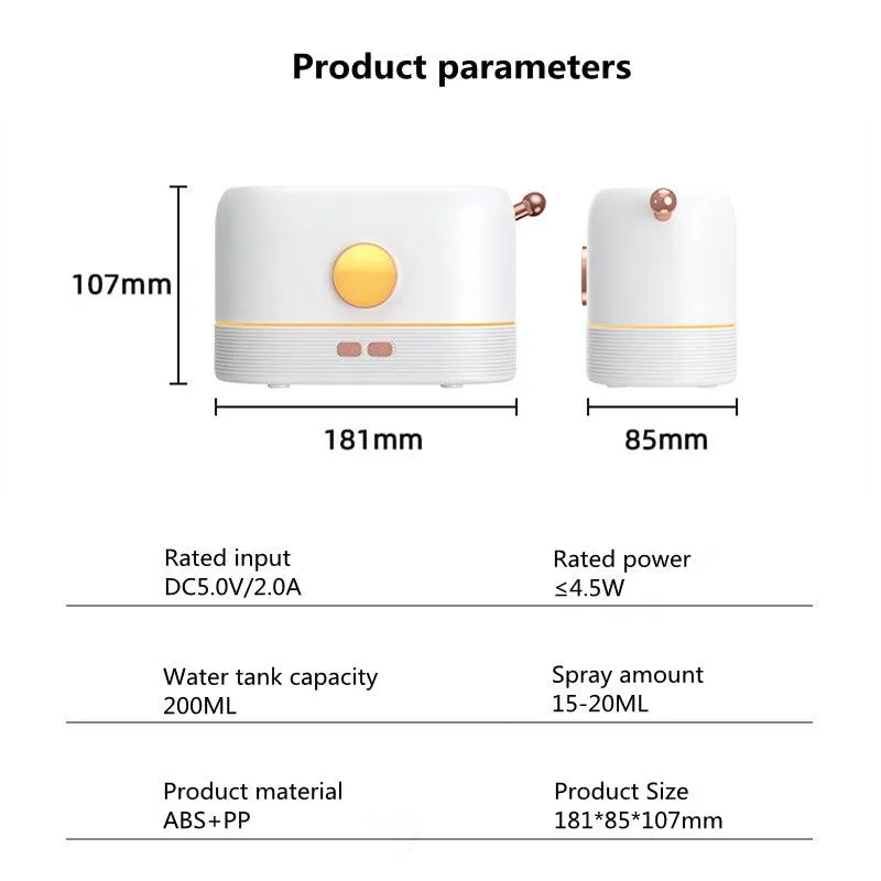 Flame Humidifier: 2-in-1 Fragrance Diffuser & Night Light
