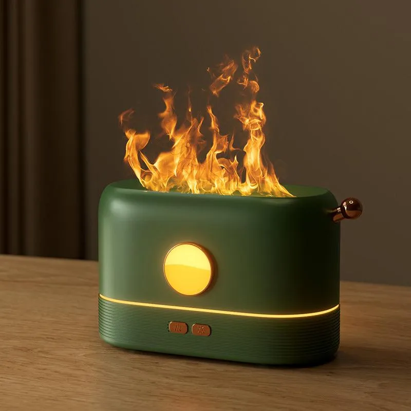 Flame Humidifier: 2-in-1 Fragrance Diffuser & Night Light