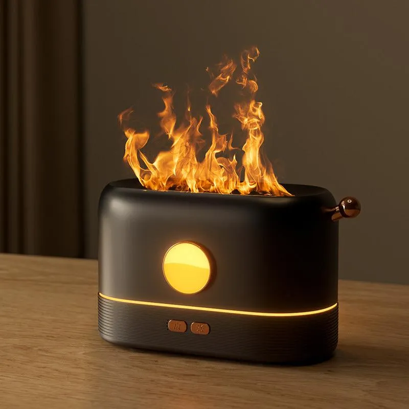 Flame Humidifier: 2-in-1 Fragrance Diffuser & Night Light
