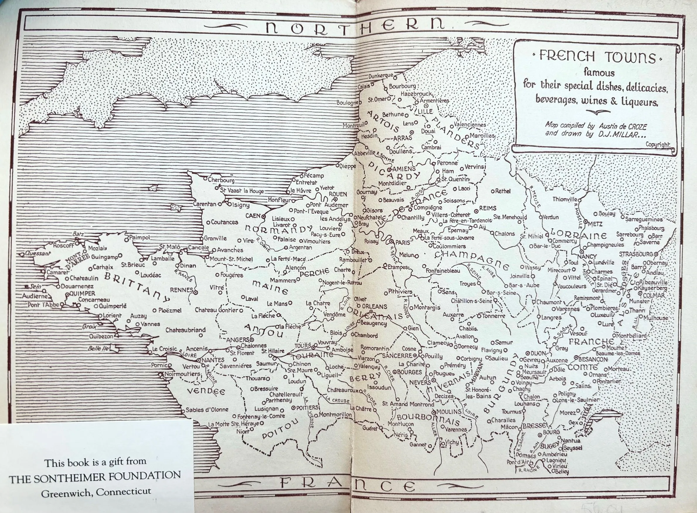(French) Austin de Croze. What to Eat & Drink in France; A Guide to the Characteristic Recipes & Wines of each French Province