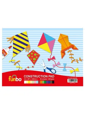 Funbo Construction Pad A3 220g 50 Sheets 10 Assorted Colors