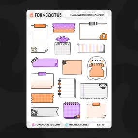 Halloween Notes Sampler Sticker Sheet