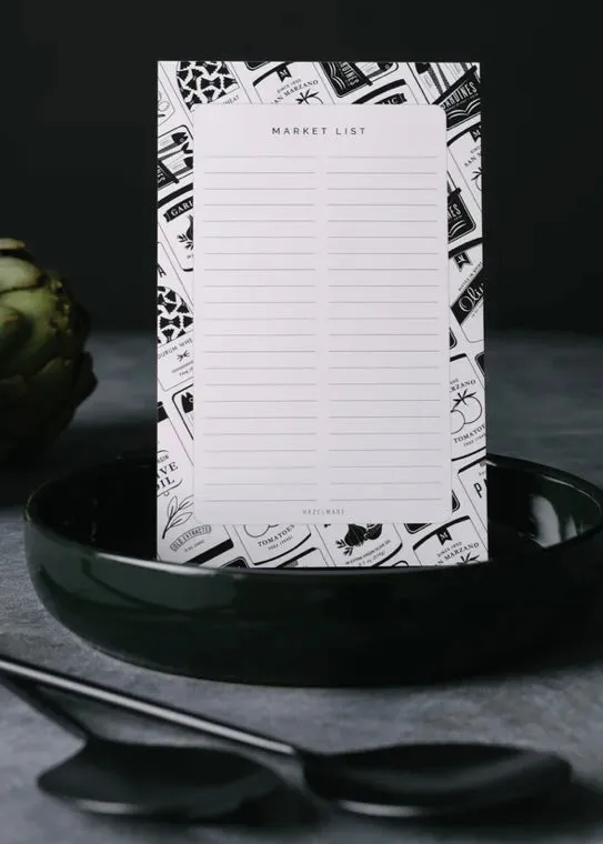 Hazelmade | Notepad "Market List" Italian Market