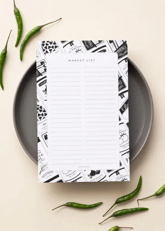 Hazelmade | Notepad "Market List" Italian Market
