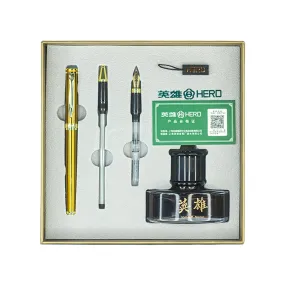 Hero 6177 3 in 1 Pen Set- Fountain & Ballpoint Pen & Art Calligraphy