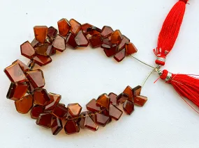 Hessonite gemstone slice cut beads