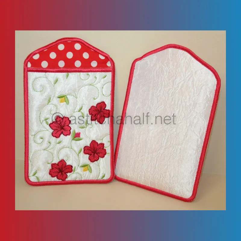 Hibiscus All In The Hoop Mobile Phone Covers and Eyeglass Pouches