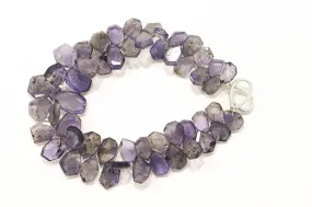 Iolite gemstone Slice cut beads