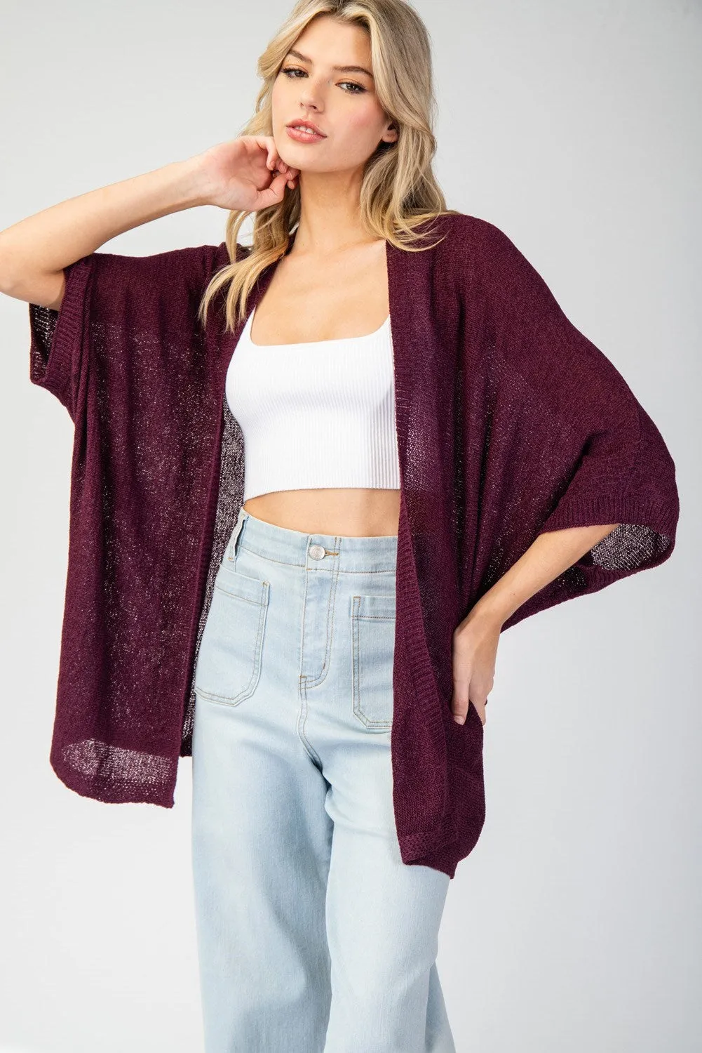 Kimono Comfy Short Sleeve Cardigan