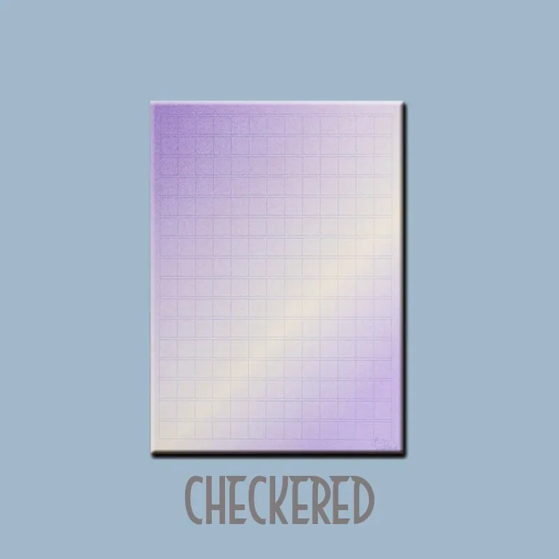 Korean GRADIENT RULED MEMO Notepads Blank Notepad Checkered Notepad Grid Notepad Horizontal Rule Notepad 100gsm | 100 X 140mm 50 Sht