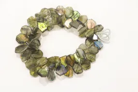 Labradorite gemstone Slice cut beads