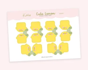 Lemon Index Tab Stickers | Cute A5 Planner Tabs for Organisation | Katnipp Stationery | ID003