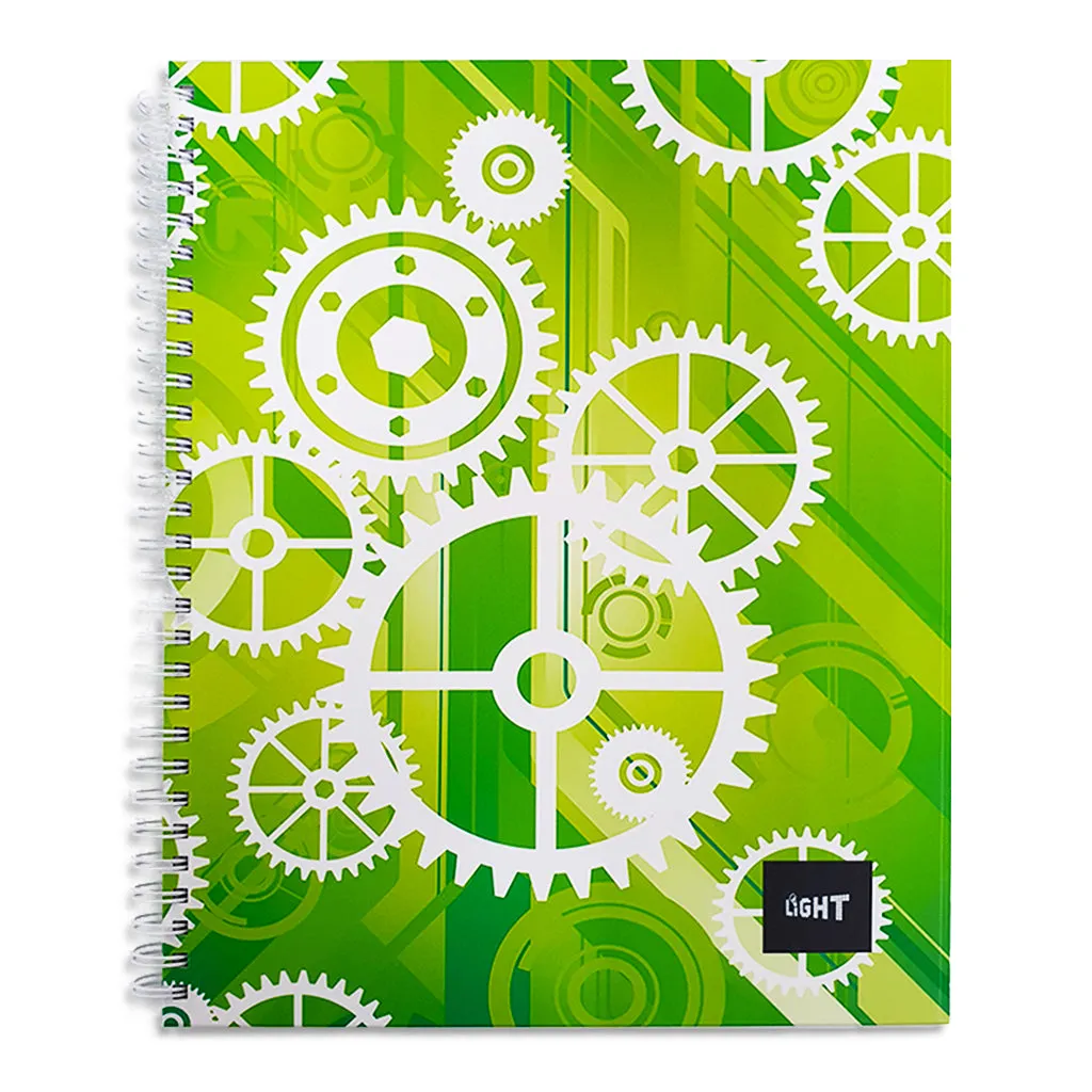 LIGHT SPIRAL HARD COVER NOTEBOOK SINGLE LINE - MODEL 1