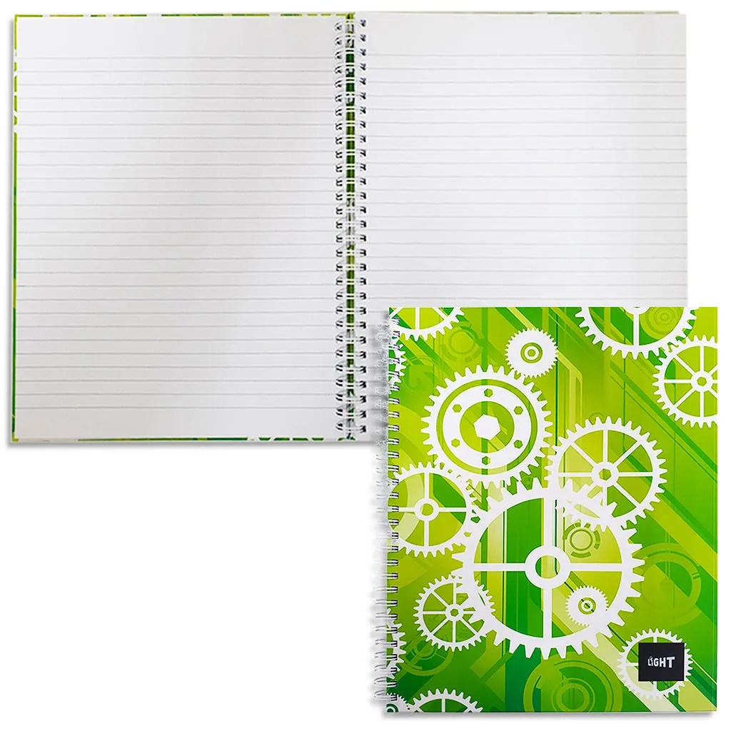 LIGHT SPIRAL HARD COVER NOTEBOOK SINGLE LINE - MODEL 1