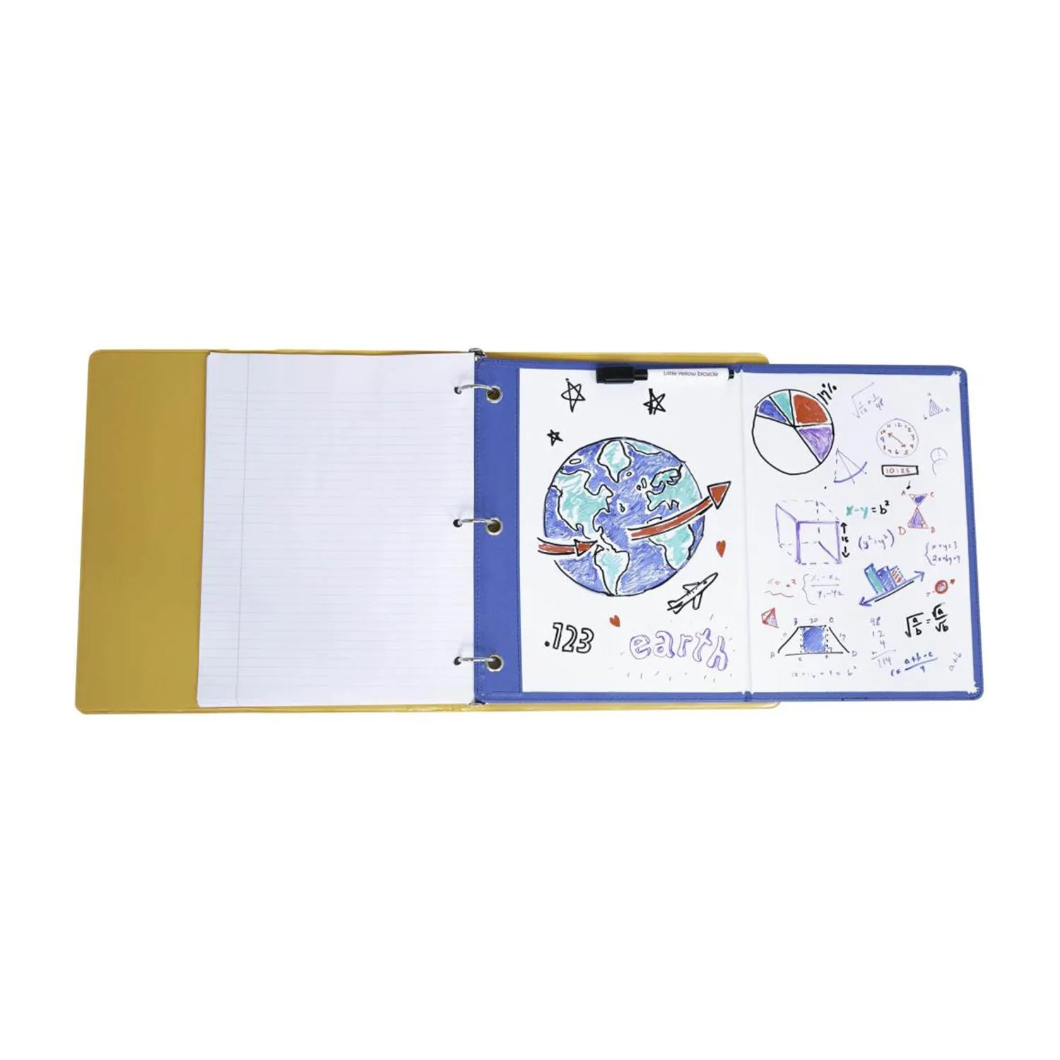 Little Yellow Bicycle Binder Dry Erase Board*