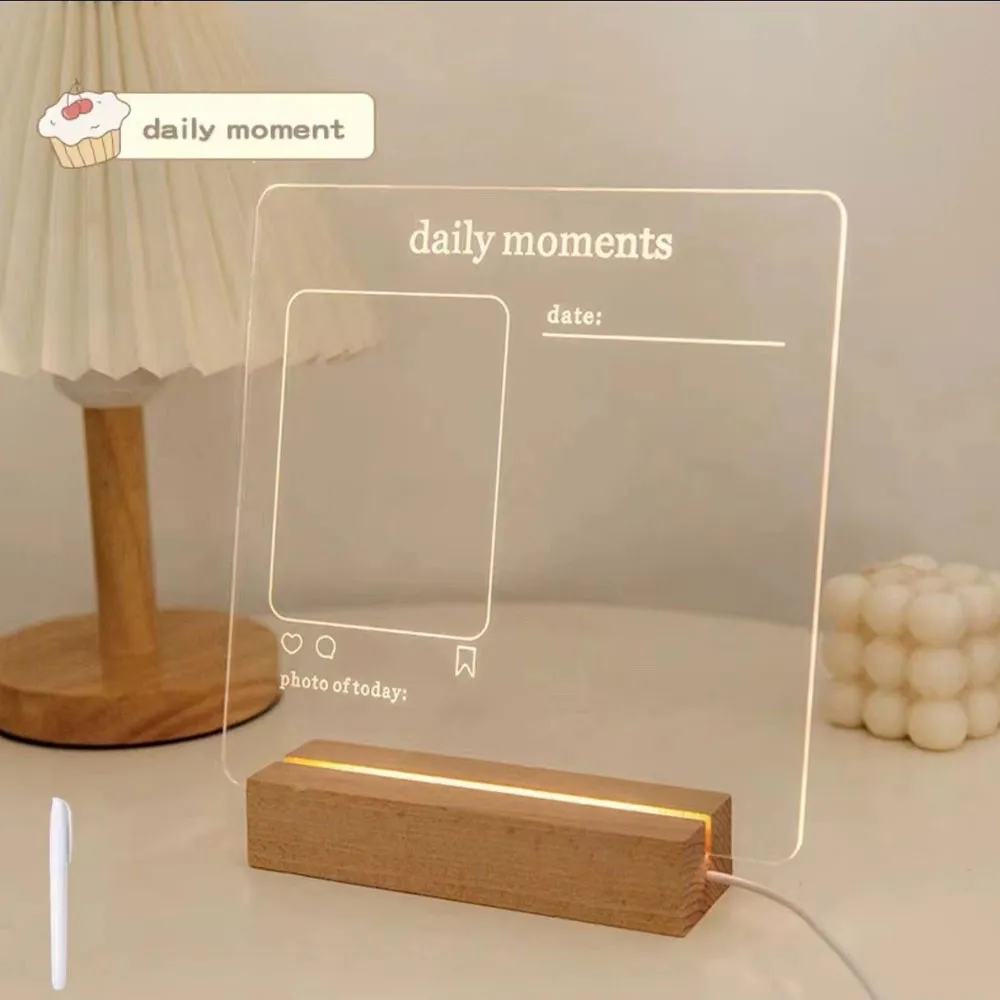 Luminous LED Acrylic Writing Note Board-USB Plugged-in