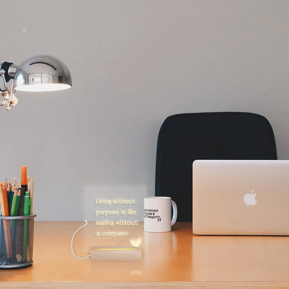 Luminous LED Acrylic Writing Note Board-USB Plugged-in
