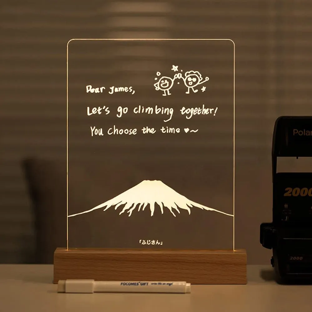 Luminous LED Acrylic Writing Note Board-USB Plugged-in
