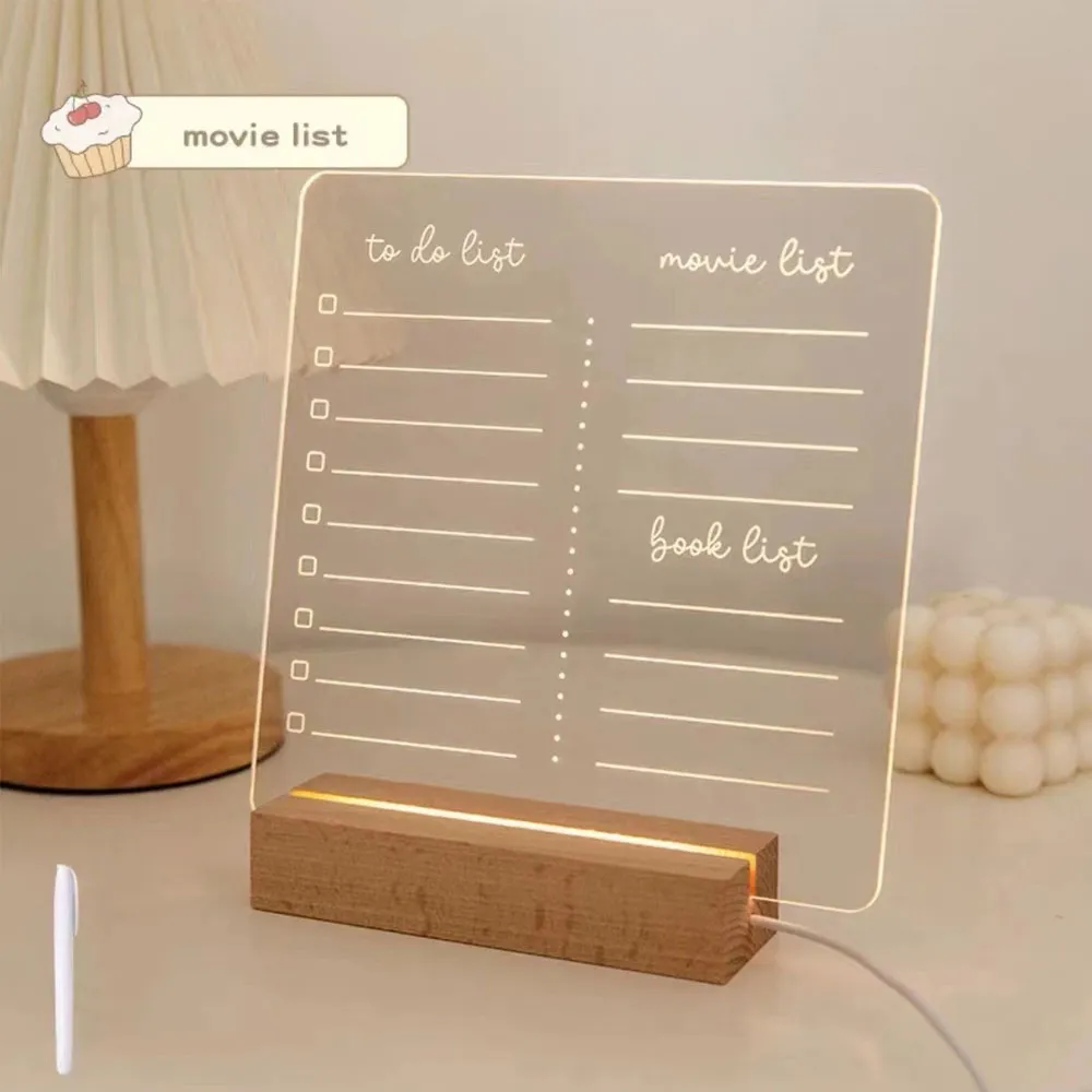 Luminous LED Acrylic Writing Note Board-USB Plugged-in