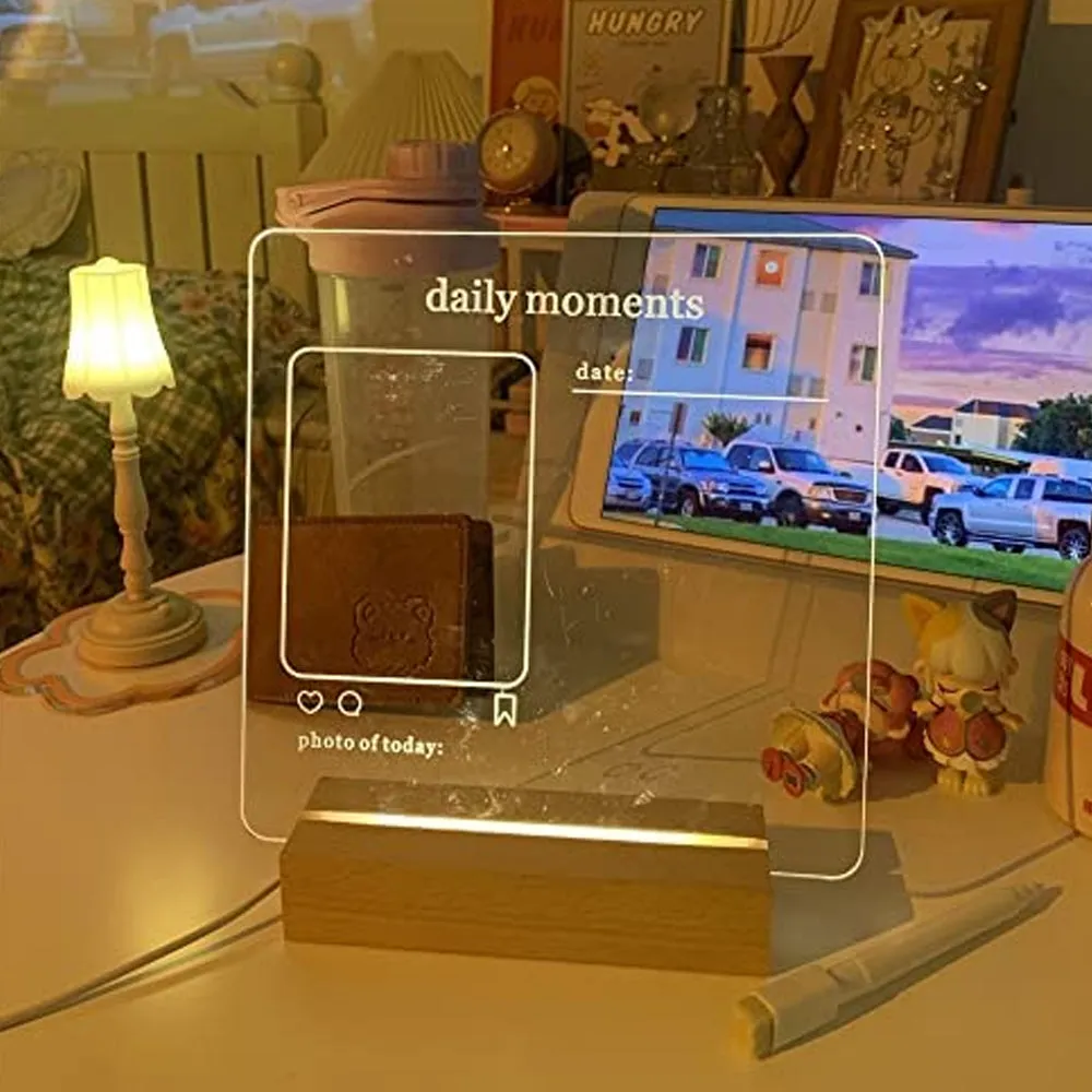 Luminous LED Acrylic Writing Note Board-USB Plugged-in