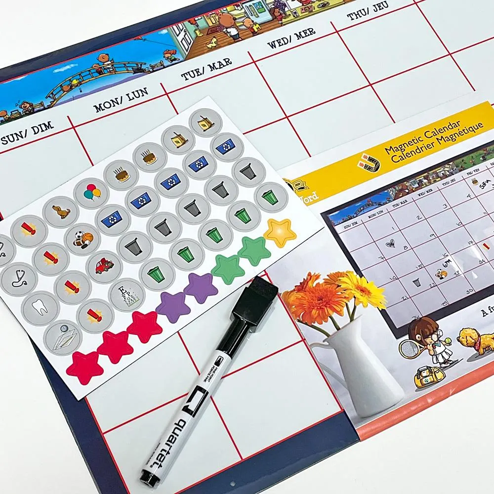 MotherWord Magnetic Dry Erase Undated Calendar