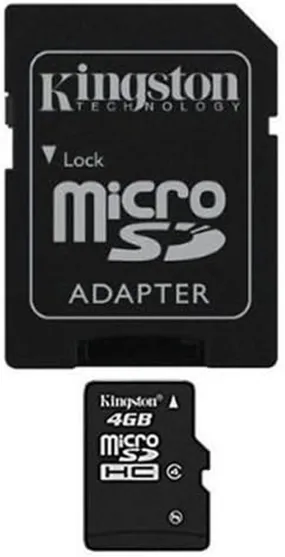 New Kingston Micro SD 4GB Memory Card with SD Adapter