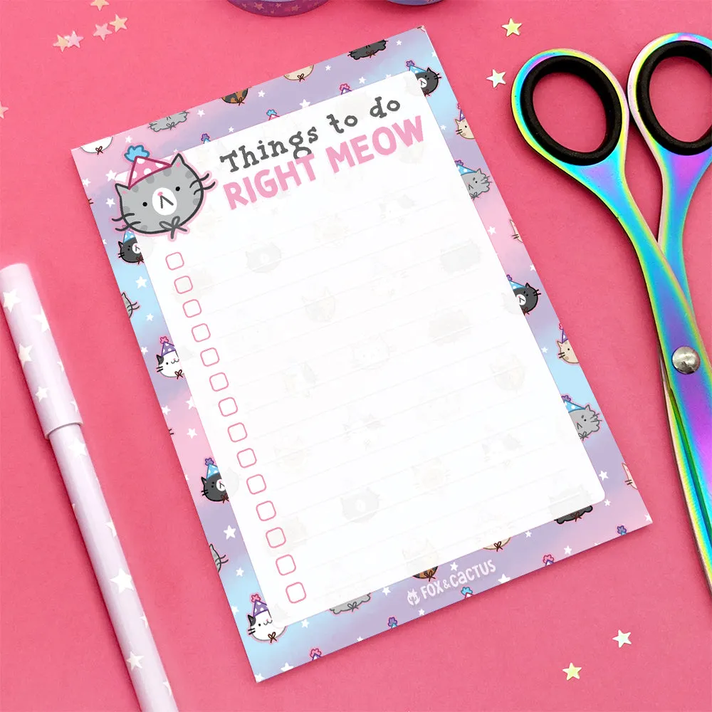 Party Cat A6 (4x6) Notepad