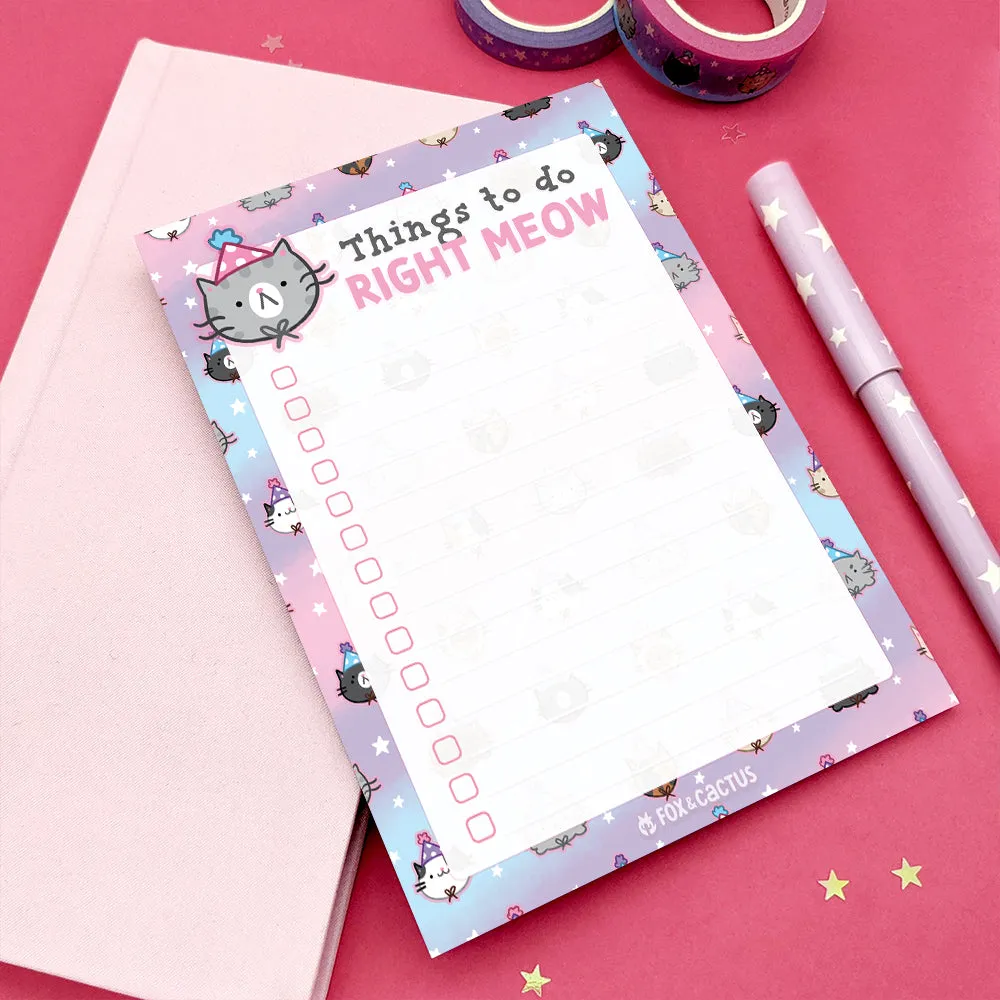 Party Cat A6 (4x6) Notepad
