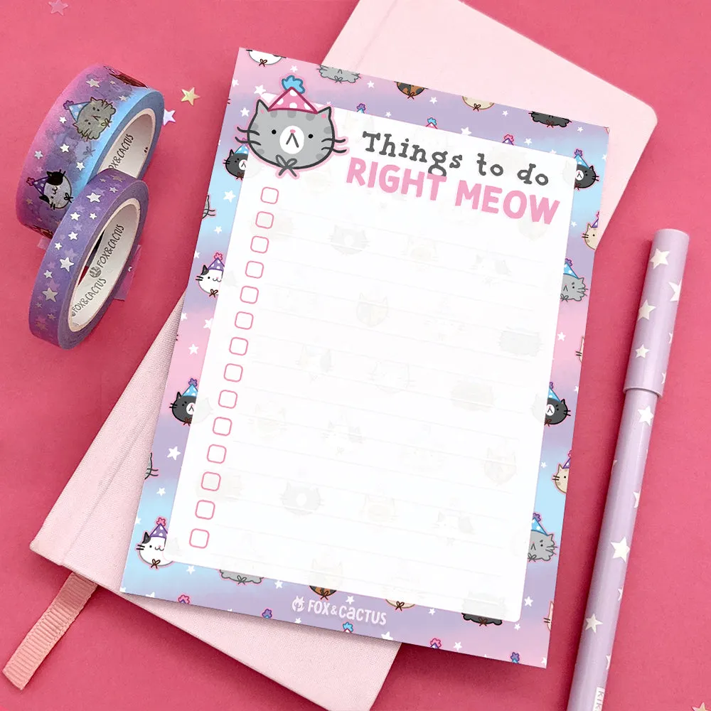 Party Cat A6 (4x6) Notepad