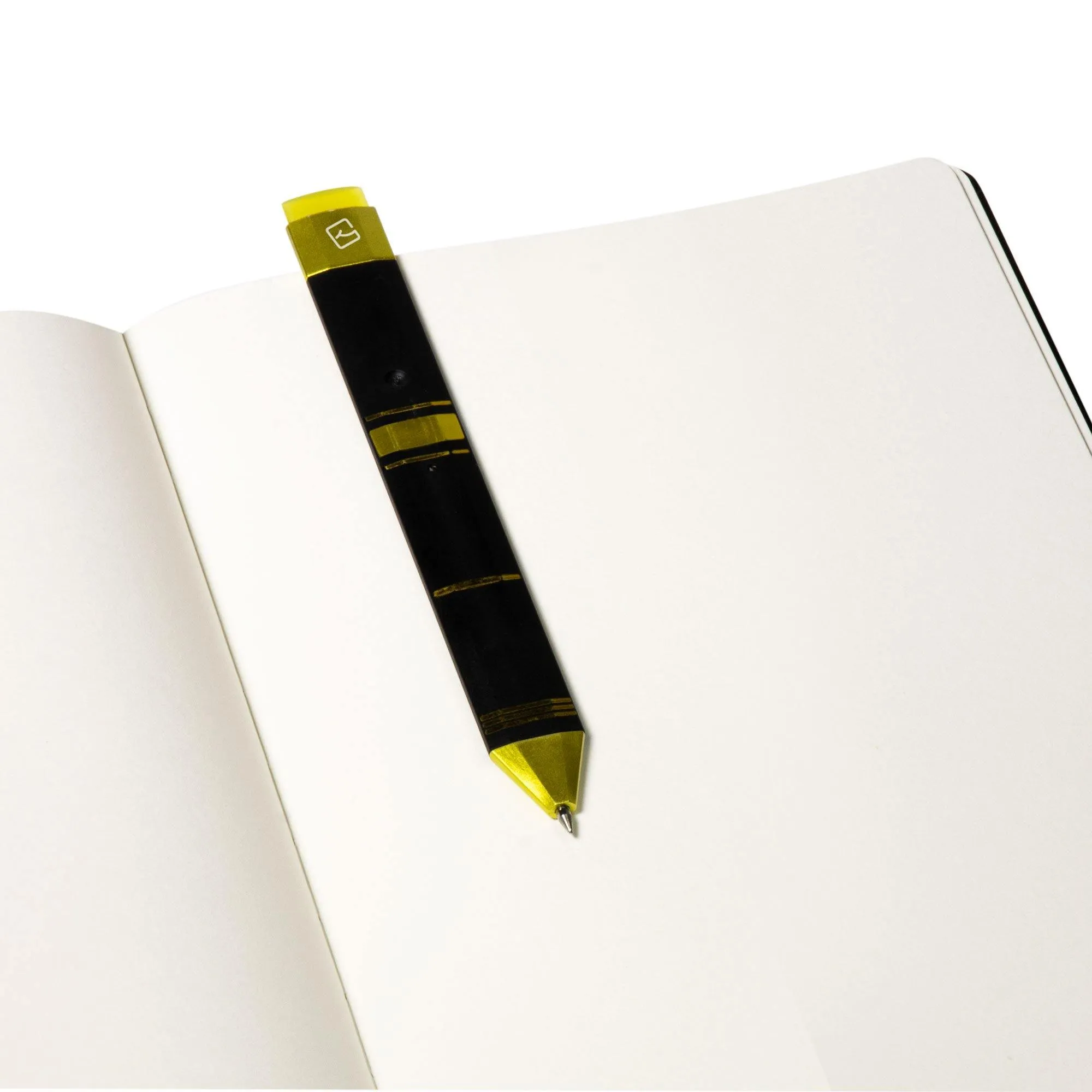 Pen Bookmark 3-in-1 with 2 Ink Refills (Black and Gold)
