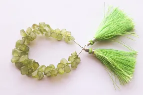 Peridot gemstone Slice cut beads