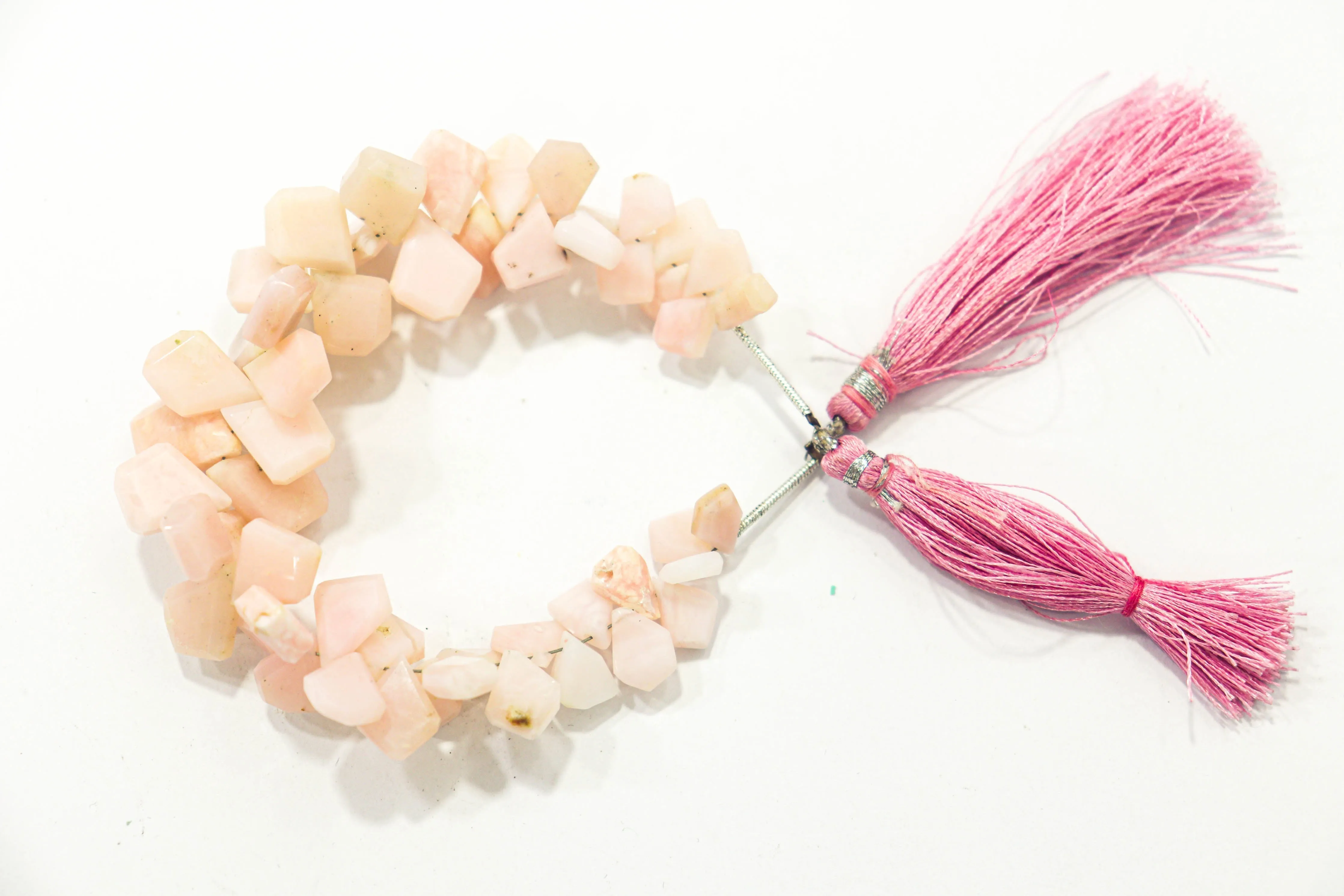 Pink Opal gemstone Slice cut beads