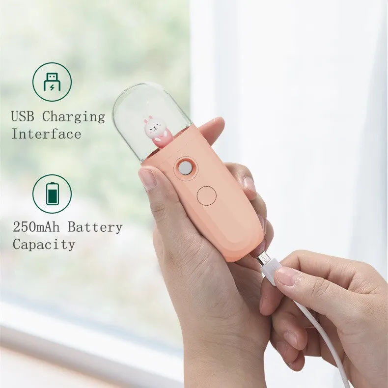 Portable facial mist spray