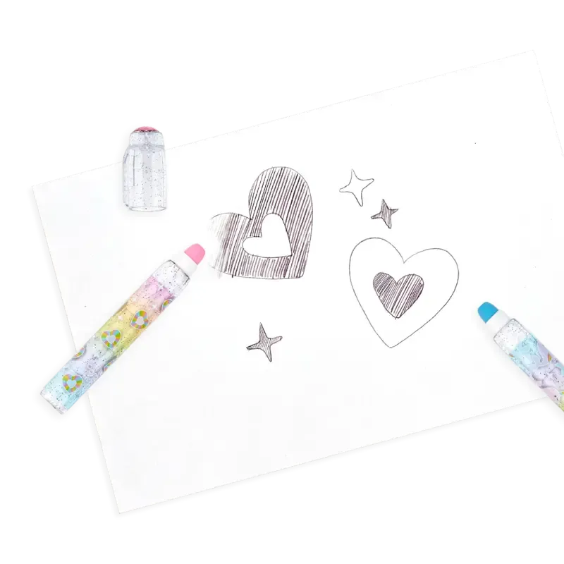 Rainbow glitter gem scented erasers