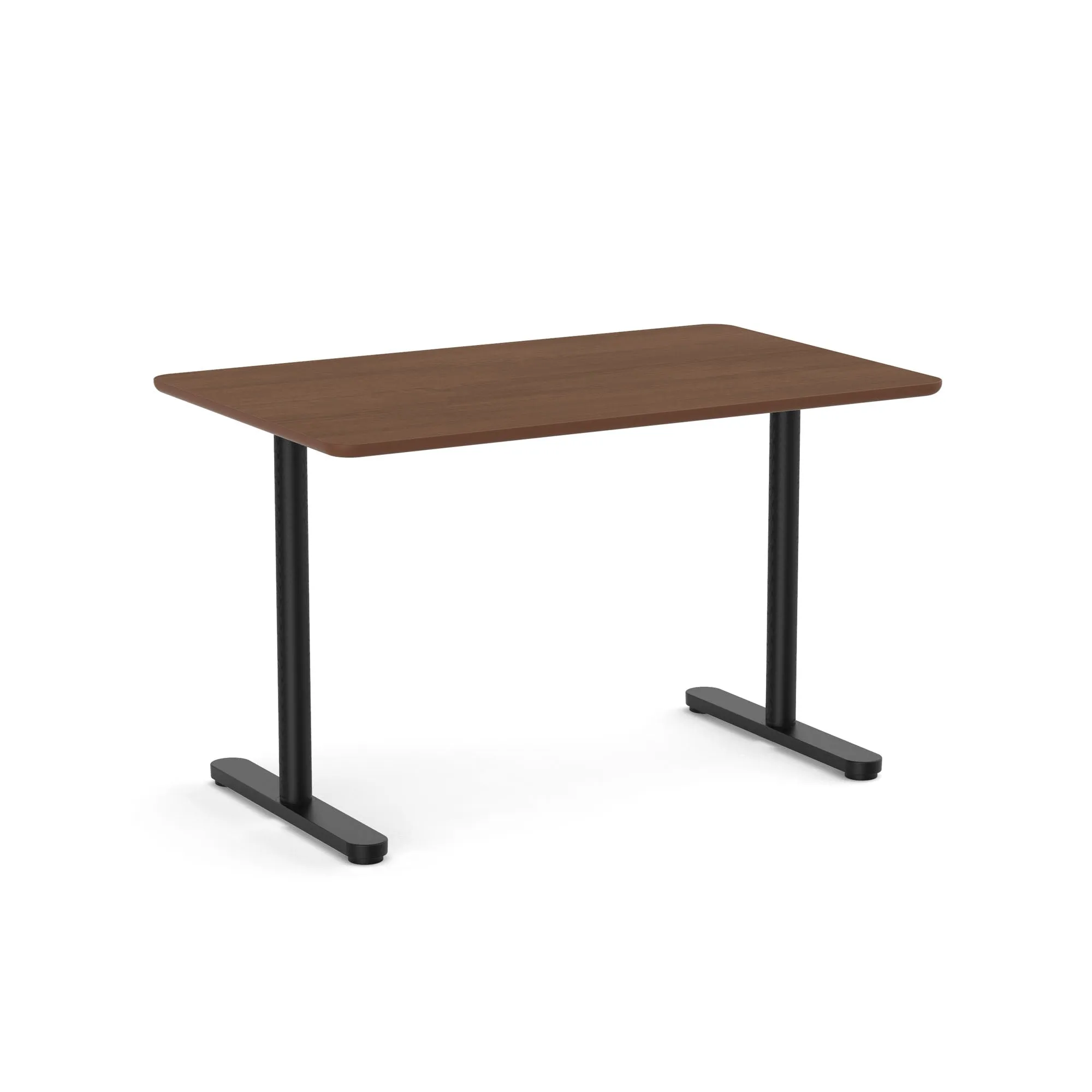 Raise Fixed Height Single Desk, Black Legs