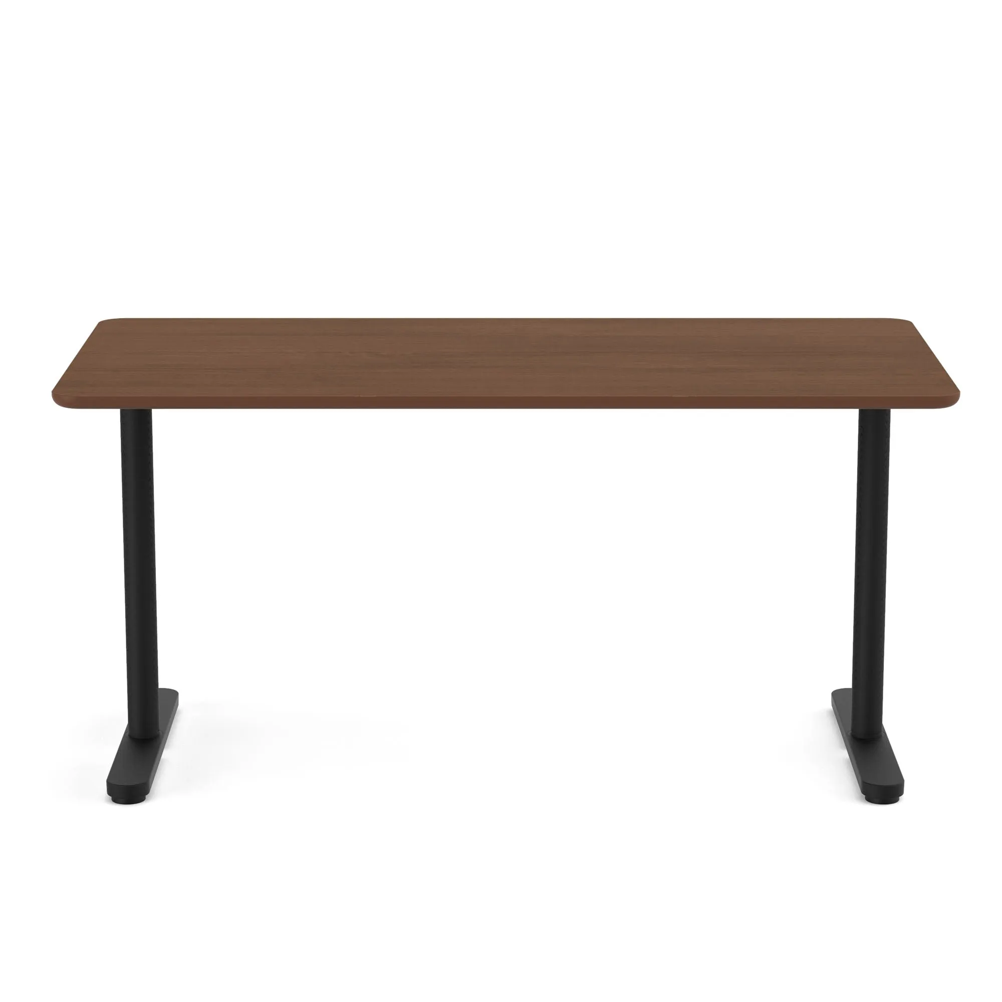 Raise Fixed Height Single Desk, Black Legs