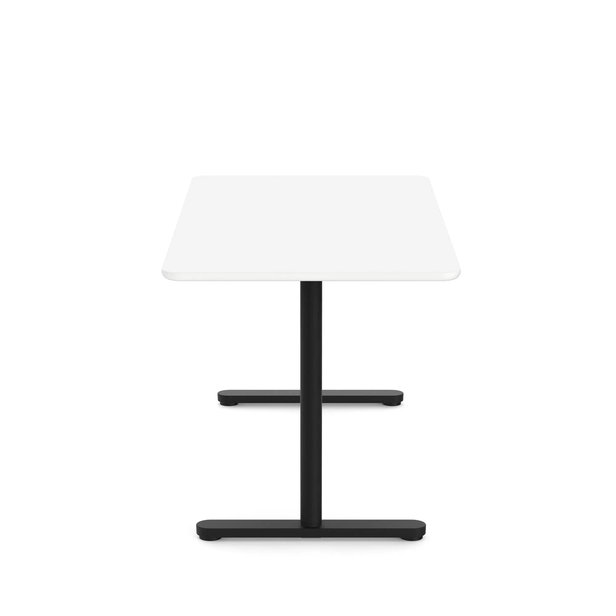 Raise Fixed Height Single Desk, Black Legs