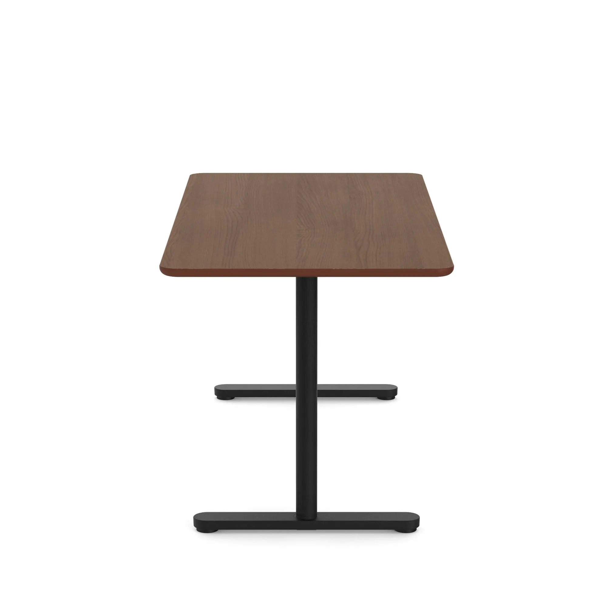 Raise Fixed Height Single Desk, Black Legs