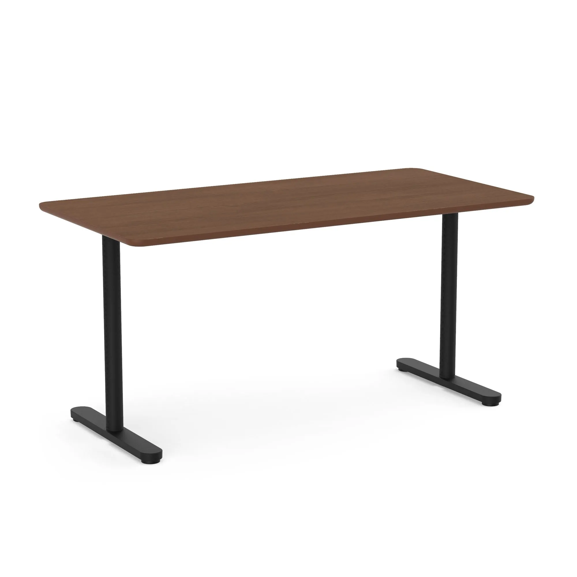 Raise Fixed Height Single Desk, Black Legs