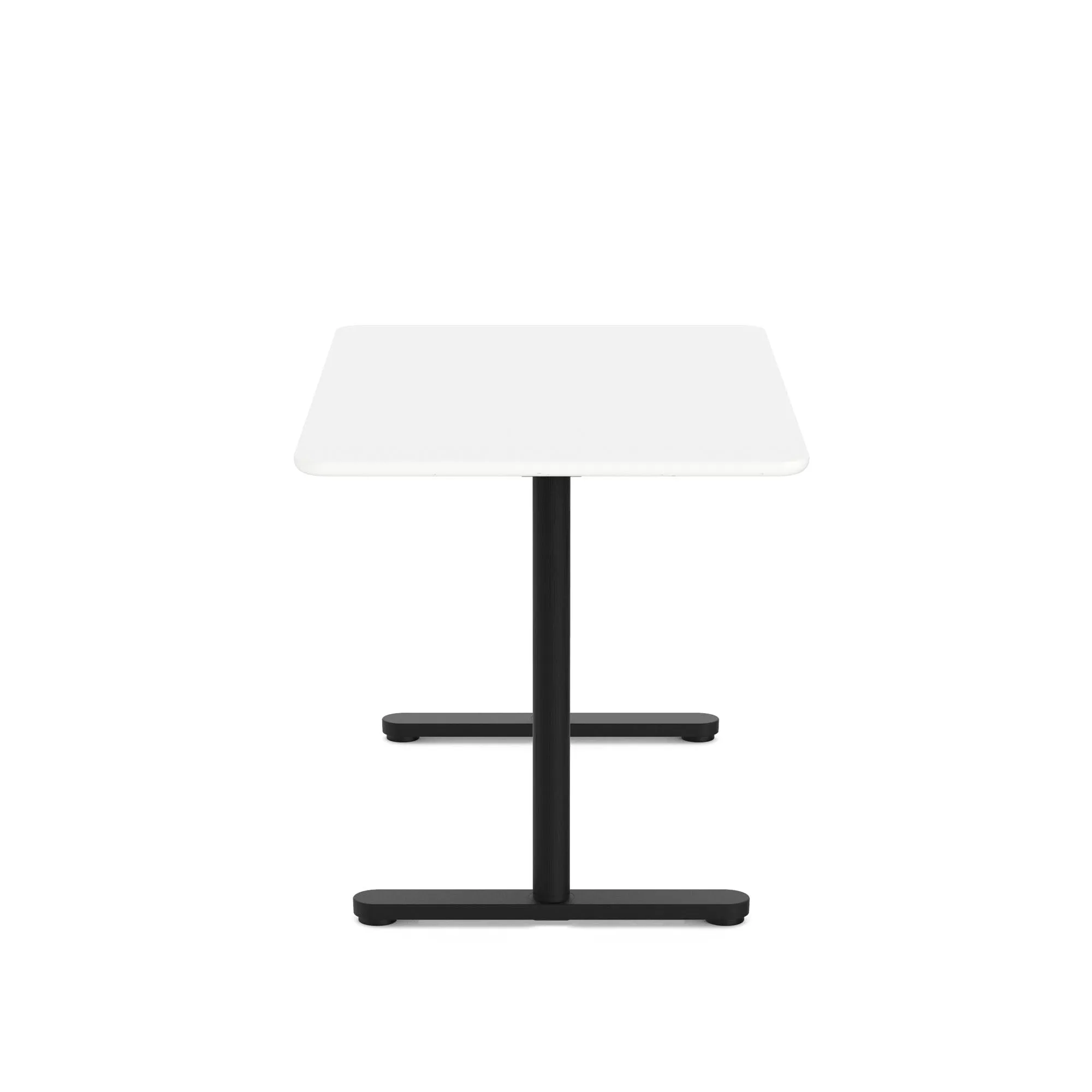 Raise Fixed Height Single Desk, Black Legs