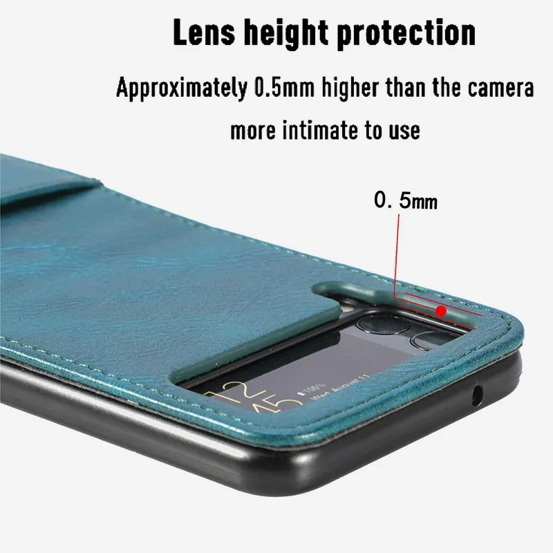 Samsung Galaxy Z Flip& Z Flip 3/4/5/6 Phone Case Leather Phone Bag with Multi-Slot