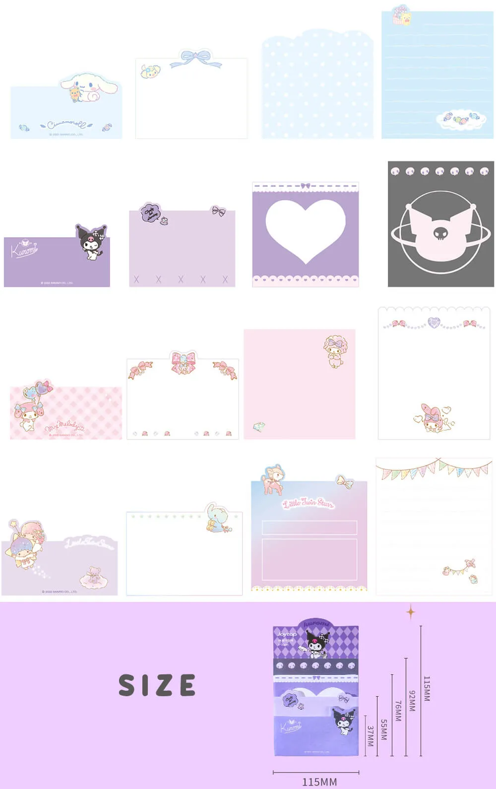 Sanrio Characters Sticky Notes Set